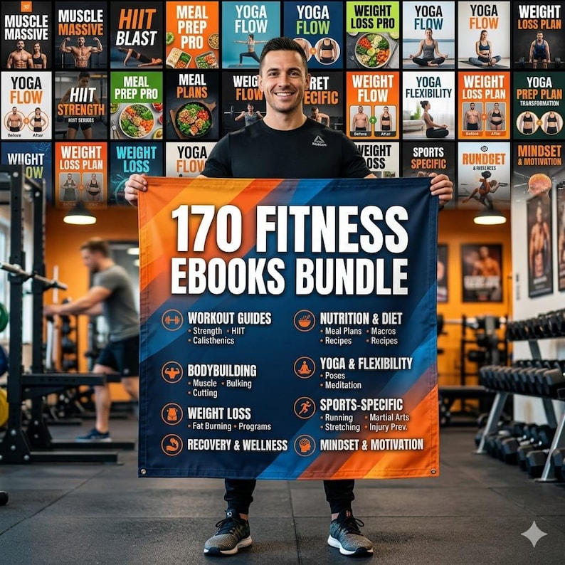 170+ Fitness eBooks Bundle | PLR MRR Resell Rights
